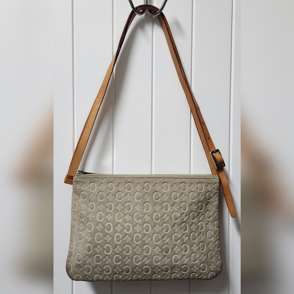 CELINE Macadam C Dual Pouch Suede Shoulder Bag - Picture 3 of 12
